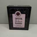 Gusto Nostro Crystal Wine Glasses Set of 4, 22 Oz Long Stem Modern Wine Glasses for White and Red Wine, Dishwasher Safe, Fancy, Elegant, Large and Tall Wine Glass for Wedding Christmas Anniversary (Crystal Design 3)