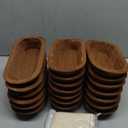Nuogo 20 Pcs Wooden Dough Bowls Bulk 8.6 Inch Rustic Vintage Hand Carved Wood Dough Bowls Dining for DIY Home Crafts Making Farmhouse Fruits Supplies (Brown)