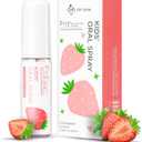 Mouth Spray for Kids Toddler Toothpaste Helper Fluoride Free Baby Toothpaste Cavity Protection Oral Care with Natural P113+ Antibacterial Peptide for Newborns to Age 12, (Strawberry), EXP 2028/03/20
