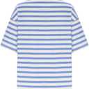 3 x Women Oversized Striped T Shirts Color Block Crew Neck Tee Shirt Short Sleeve Basic Summer Tops (Blue, M)