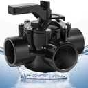 3-Way PVC 1 to 1.5 Inch Diverter Valve Compatible with Ground Pool, Tub & Spa System Replace Part for 263037