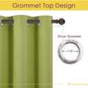 NICETOWN Blackout Curtains for Bedroom, Fresh Green, 42 W by 80 L, Set of 2, Thermal Insulated Curtains & Drapes with Grommet Top for Living Room, Privacy Window Treatment Draperies