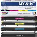 MX-51NT MX51NT Toner Cartridge Compatible MX-51NT MX-51NTBA MX-51NTCA MX-51NTMA MX-51NTYA Replacement for Sharp MX-5110N MX-5111N MX-5140N MX-5141N MX-4110N MX-4111N MX-4140N MX-4141N