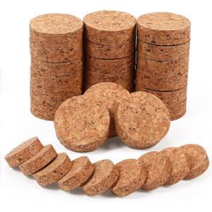 30 Pieces Invisible Plant Pot Feet Risers with Non Slip Surface Indoor Outdoor Solid Corkwood Planter Pot Lifters for Plants Flowers