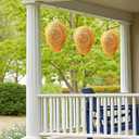 2 x 8 Pieces Wasp Nest Decoy Hanging Fake Wasp Nest Waterproof Material Hornet Decoy for Hornets (mix Color 8 pack)