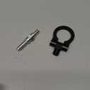 Car Front Bumper Tow Hook, Screw-on Smooth Towing Trailer Puller, Alloy Rustproof Racing Style Pull Ring, Universal Heavy-duty Tuning Accessory for Most European Car Truck SUV (Black) (1 PC)