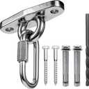 Heavy Swing Hanger Stainless Steel 304 Rust-Proof Playground Porch Yoga seat Hanger Swing Hammock Chair Suspension kit Indoor and Outdoor 2000 pounds Capacity (Silver-1)