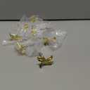 MorningRo 8 Pcs Gold Bow Drawer Knobs Brass Bow Knobs for Dresser Decorative Brass Drawer Pulls Vintage Cabinet Handles for Home Bedroom Kitchen Cabinets Hardware Cupboard (Small Size)