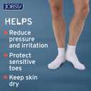 JOBST SensiFoot Diabetic Support Socks for Men and Women with Seamless Toe and Moisture Management - Extra Padding in Toe, Foot, and Heel Area - Mini Crew - Closed Toe - White, Medium