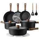 CAROTE Nonstick Pots and Pans, Induction Cookware Set 16pcs Kitchen Cooking Sets, Pot and Pan Non Stick w/Frying pan (PFOS, PFOA Free)