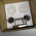 Bathroom Vanity Light, 2-Light Nickel Modern Matte Wall Sconce Lighting with Clear Glass Shade, Wall Lights,Bath Vintage Wall Mounted Lamps for Mirror Bedroom Living Room