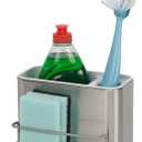 Joseph Joseph Surface Stainless Steel Caddy Sink Area Organizer and Sponge Holder, Stone