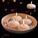 White Floating Candles 3 inch, 24 Pack Floating Candles 10 Hours Long Burning, Unscented Floating Candle for Centerpieces, Wedding, Christmas Lights, Romantic Night for Her/Him Set