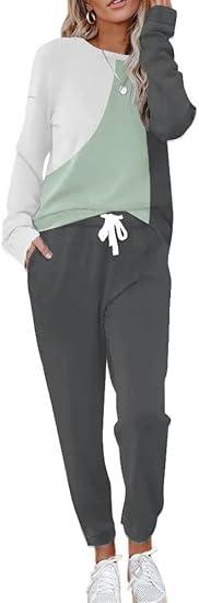 ETCYY NEW Lounge Sets for Women Two Piece Outfits Sweatsuits Sets Long Pant Loungewear Workout Athletic Tracksuits, M