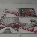 Set Of 4 Canvas Prints  Snowy Japanese