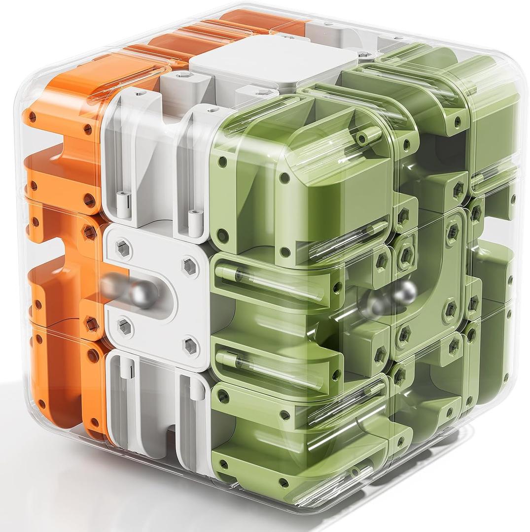 3D Cube Puzzle for Kids 3-5 8-12, Education Sensory Toys with Color-Match Ball, Birthday Gift for Adults Kids 8 9+ Year Old Boy