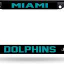 Rico Industries NFL Football Black Chrome Frame with Decal Inserts 12" x 6" Car/Truck Auto Accessory