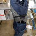 Oversized Rocking Camping Chair, Fully Padded Camp Chairs for Adults with Side Pocket and Cup Holder, Heavy-Duty 400lbs Capacity, Blue & Gray (X-Large/1 PACK)