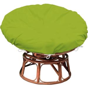 Sqodok Papasan Cushion Cover Only, 50in Outdoor Indoor Papasan Chair Cushion Covers Water Resistant, Machine Washable Papasan Chair Cushion Slipcover with Zipper and Straps, Green