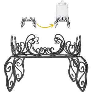 Metal Stand for Glass Beverage Dispenser, Metal Stand for 5 Gallon Glass Beverage Dispenser, Beverage Dispenser Stand for 2.4 Gallon Drink Dispenser Stand ONLY (5 Gallon Metal Stand 12''x8.5''H)