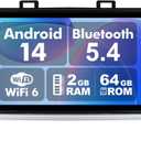 Android 14 Car Radio for 2+64G Subaru Outback Legacy 2015-2018 9'' 1280 * 720 Touchscreen Car Stereo with Carplay Android Auto Backup Camera Mirror Link GPS Navigation WiFi 6 Bluetooth 5.4 FM SWC