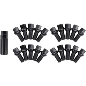 NewYall Pack of 20 Black Wheel Bolt Lug Nut for BMW 745i 750i 760i X5 Porsche 911 718 918 Boxster Volkswagen Beetle Cabrio CC Corrado Audi A1 A4 S6 TT Mercedes CLS500 E320 CLS63 SL65 Sprinter