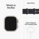 Apple Watch Ultra [GPS + Cellular 49mm] Titanium Case with Midnight Ocean Band, One Size (Renewed Premium)
