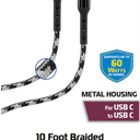 10 ft braided sync and charge cable