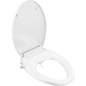 Delta 833004 Elongated Soft Close Bidet Seat with Manual Control Self-Cleaning Wand - White