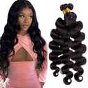 Human Hair Bundles Body Wave Human Hair Bundles 26 28 30 inch #1B Body Wave Bundle Brazilian Remy 10A Natural Black Bundle