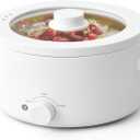 Olayks Electric Steamer for Cooking, 2L. Ceramic Glaze Non-stick Pot, Dual Power