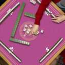Mahjong Mat, Non-Slip Noise Reducing Game Mat, 31.5 Inch Mahjong Table Mat, Mahjong Mat with Cloth Bag and Carton Storage,Suitable for Mahjong, Dominoes, Solitaire and Other Games. (Pink)