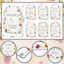 Vercraft 6 Pcs Wildflower Wedding Wood Table Decorations Take One Sign Thank You Acrylic Sign Centerpieces with Stand 5 x 7" Wedding Birthday Party Decorations for Guests Gifts