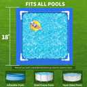 18FT Square Pool Liner Pad for Above Ground Pools, 180 GSM Heavy-Duty Puncture Resistant Under Mat, Underlayment Outdoor Tarp Protector for Lawn Concrete, Pool Floor Base Pad, Extends Liner Life