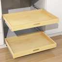 Pull Out Cabinet Organizer, Soft Close Wooden Drawer Storage Shelves for Kitchen, Durable Base Cabinet Solution for Pantry (30W*21D)