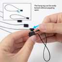 Perco Black Hang Tag Strings - 1000pcs Snap Lock Pin Loop Fastener Hoooks for Secure & Swift Tagging of Clothing, Jewelry, Shoes, Accessories, Bags, Crafts, Gifts, Yard & Garage Sales
