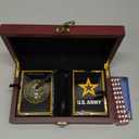 US Army Gift Set | Playing Cards & Dice | Army Rank Insignia Cards | US Army Gifts | Disabled Veteran Owned Business | Army Card & Dice Set
