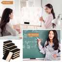 Marspark Felt Style Erasers, Cleaner Dusters Felt Chalkboard Eraser for Kids Wood Chalk Eraser for Chalkboard Cleaners Dusters for Markers White Black Boards Paint School Students Teachers(24 Pieces)
