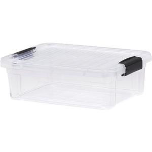 Superio Clear Storage Box with Lid, 4.5 Quart Plastic Container Bins for Organizing, Stackable Crates, BPA Free, Non Toxic, Odor Free, Organizers for Home, Office, School, and Dorm (4.5 Quart)