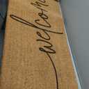 Evergreen Nature Coir Doormat, 2'x5' Large Welcome Mats for Double Doors, Outdoor Indoor Entrance Rug, Non-Slip Front Door Mat for Outside Porch Patio (Coastal Welcome, 60"x24")