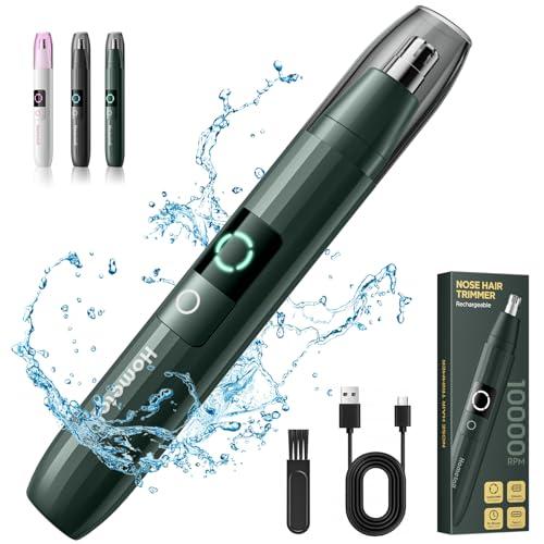 HOMETALL Ear and Nose Hair Trimmer, Professional Painless Ear Eyebrow & Facial Hair Trimmer for Men Women, 10,000 RPM Powerful Motor with Dual-Edge Blades, Wet/Dry, Easy to Clean