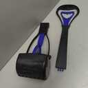 PPOGOO Non-Breakable Pooper Scooper for Dogs and Cats with Long Handle High Strength Material and Durable Spring for Easy Grass and Gravel Pick Up (Dark Blue)