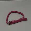 Dogline Soft and Padded Rolled Round Leather Collar for Dogs W1/4" - L8"-10", Pink (W1/4" L 8"-10")