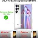 Compatible with Galaxy S24 Ultra Case, Heavy Duty Shockproof Military Drop Protection Slim Cases Phone Covers Clear for Samsung Galaxy S24 Ultra 5G 6.8 inches - Iridescent