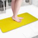 Non-Slip Bathtub Mat, Anti Slip Shower Mat, Fast Drying Bathtub Mats, Foot Scrubber Mat, Anti Slip Mat for Tub, Floor, Bathroom, Kitchen, Home, Hotel (Yellow 40"28")