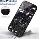 Genuine Forged Carbon Fiber Case for iPhone 16 Pro, Military Grade Drop Protection, Shockproof Phone Cover with Aluminum Alloy Buttons and Camera Frame - Glossy Blue