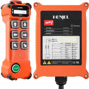 6 Channel 12-65V 12V 24V Industrial Wireless Crane Radio Remote Control for Electric Chain Hoist Overhead Bridge Travelling Crane Transmitter and Receiver