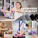 Pilates Ring Fitness Circles Set, High Resistance Yoga Ring Pilates Equipment Set for Women Includes Pilates Ring, 9 Inch Small Exercise Ball, 5 Resistance Bands at Home Pilates Workout Set (purple)