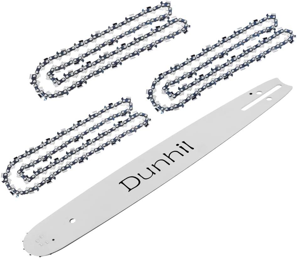 Dunhil 20 Inch Chainsaw Chains Bar & Chains .063 .325 81DL for Stihl MS260 MS261 MS270 MS271 MS280 MS290 MS291 Chainsaw (3Pack 20" .063" 325" 81DL Chains & 1 Bar kit)