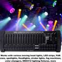 384 Channel DMX512 Controller, 8x30 Scenes DJ Controller, DMX Light Fixture Controller for DJ Lights Bar Nightclub Stage Lighting Console